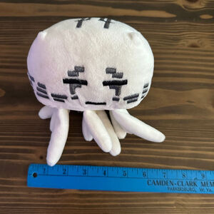 Boys Minecraft Ghast Plush Toy White Black 7 Inch Soft Stuffed Animal